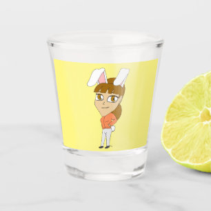 chibi bunnygirl   shot glass