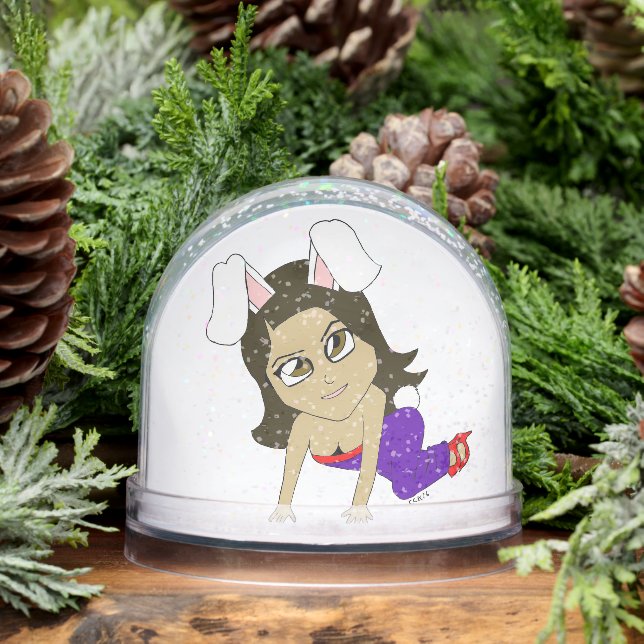 chibi bunnygirl    snow globe (Winter)