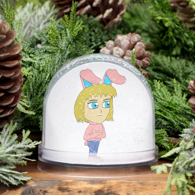 chibi bunnygirl snow globe (Winter)