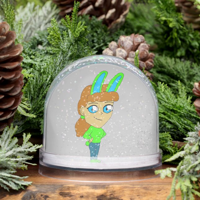 chibi bunnygirl   snow globe (Winter)