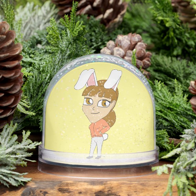 chibi bunnygirl   snow globe (Winter)