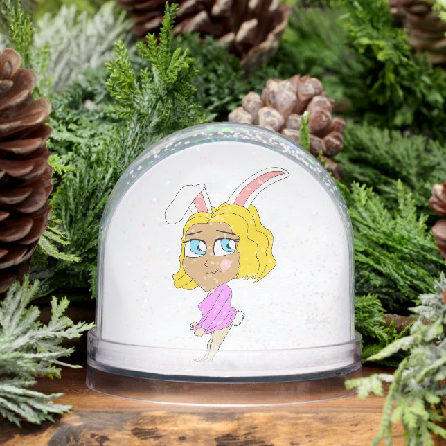 chibi bunnygirl    snow globe (Winter)
