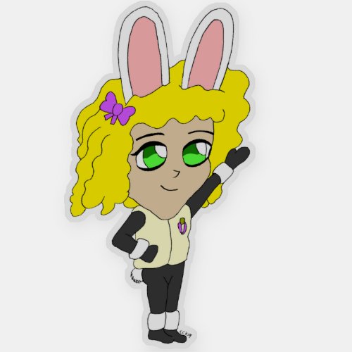 chibi bunnygirl    sticker