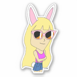 chibi bunnygirl    sticker