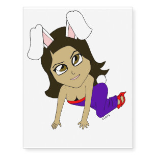 chibi bunnygirl temporary tattoos