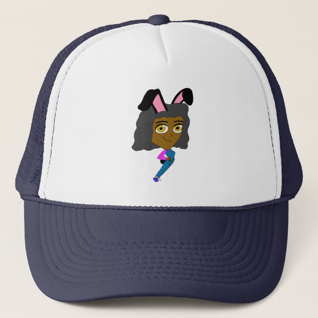 chibi bunnygirl  trucker hat (Front)