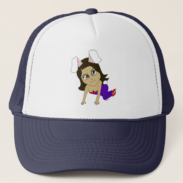 chibi bunnygirl trucker hat (Front)