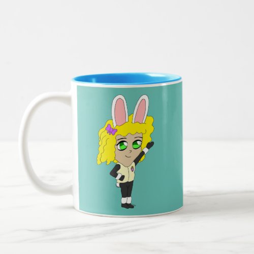 chibi bunnygirl  Two_Tone coffee mug