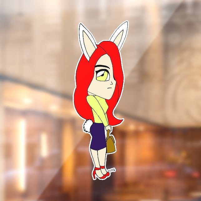 chibi bunnygirl window cling (Sheet 2)