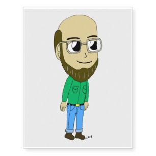 chibi button temporary tattoos