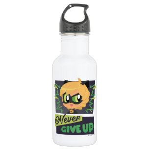 Chibi Cat Noir Never Give Up Stainless Steel Water Bottle