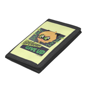 Chibi Cat Noir Never Give Up Trifold Wallet