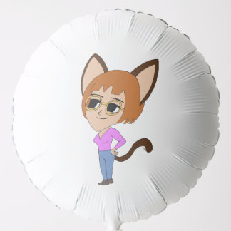 chibi catgirl balloon