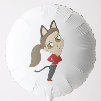 chibi catgirl balloon