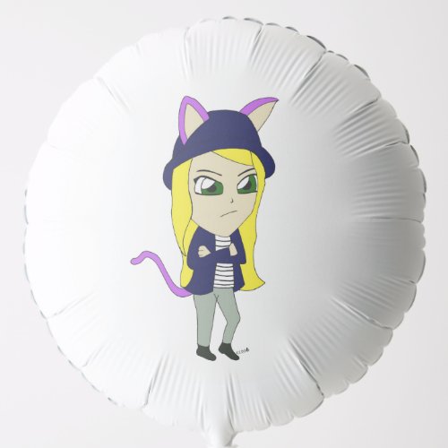 chibi catgirl balloon