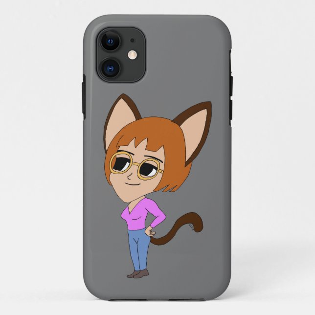 chibi catgirl  Case-Mate iPhone case (Back)