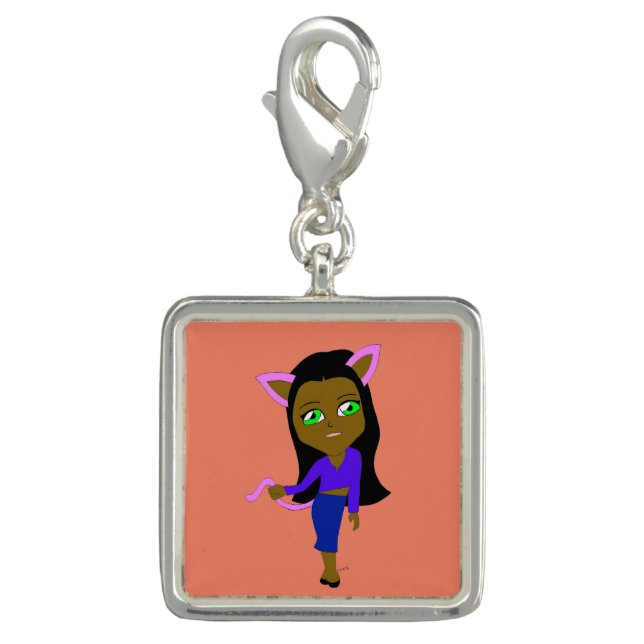 chibi catgirl     charm (Front)