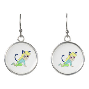 chibi catgirl earrings