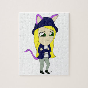 chibi catgirl jigsaw puzzle