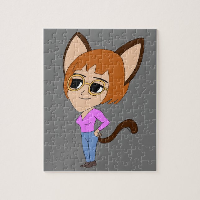 chibi catgirl  jigsaw puzzle (Vertical)