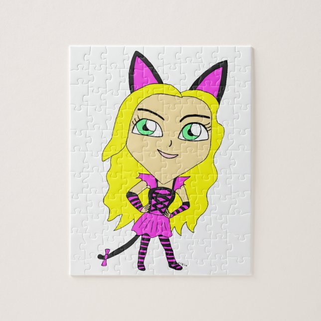 chibi catgirl  jigsaw puzzle (Vertical)