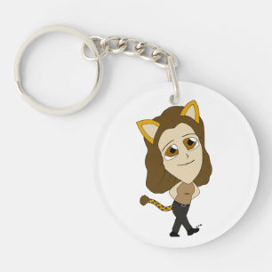 chibi catgirl keychain