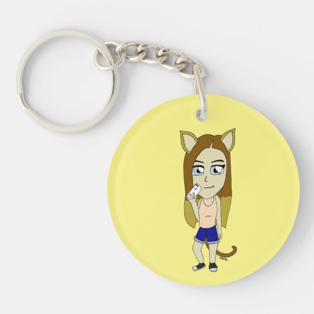 Chibi Catgirl Keychain (Front)