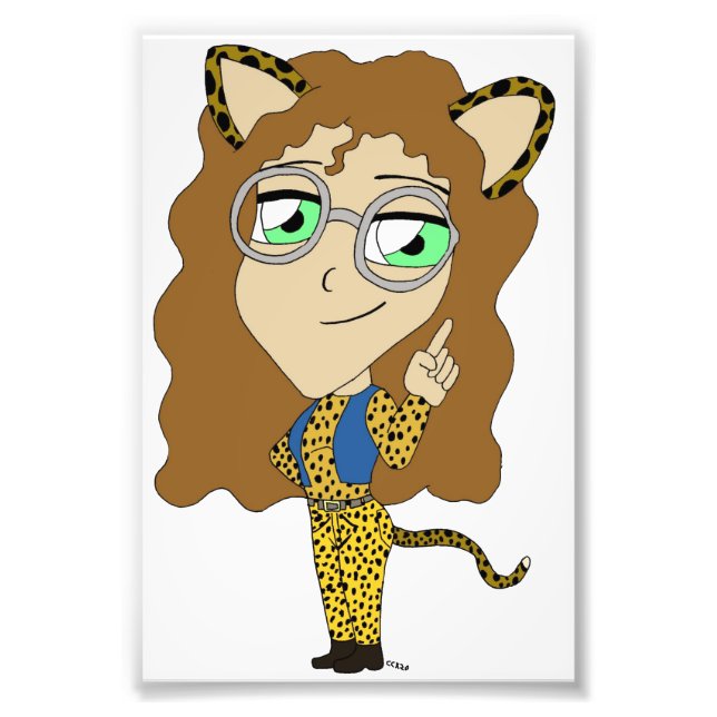 chibi catgirl  photo print (Front)