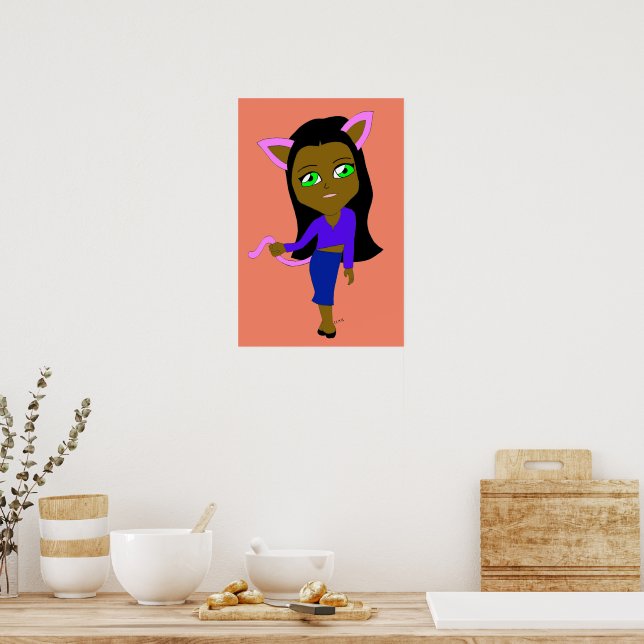 chibi catgirl poster (Kitchen)
