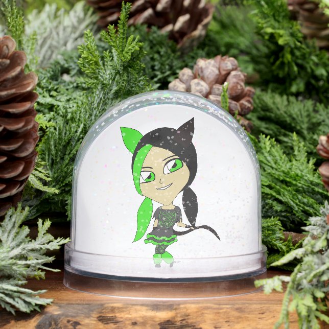 chibi catgirl    snow globe (Winter)