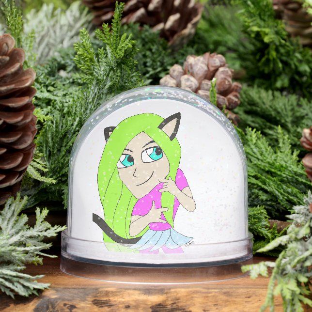 chibi catgirl snow globe (Winter)