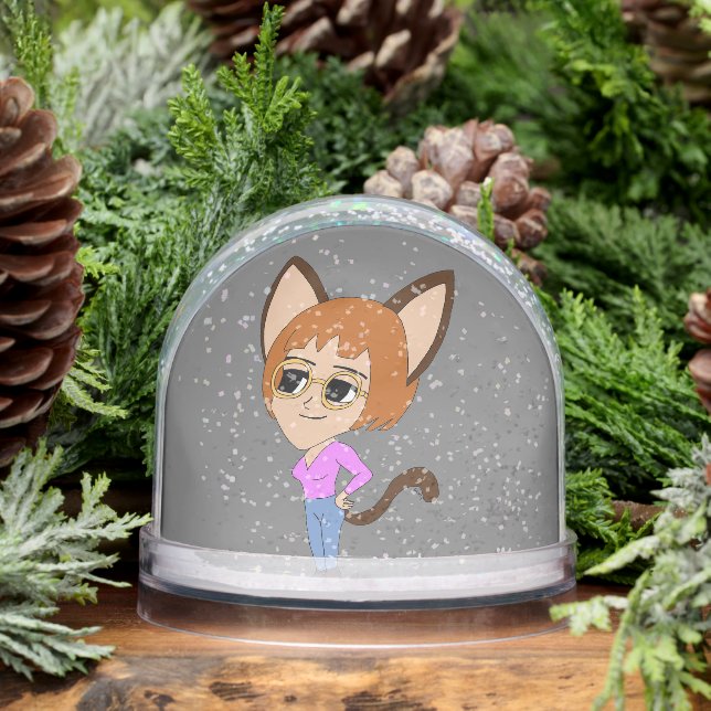 chibi catgirl   snow globe (Winter)