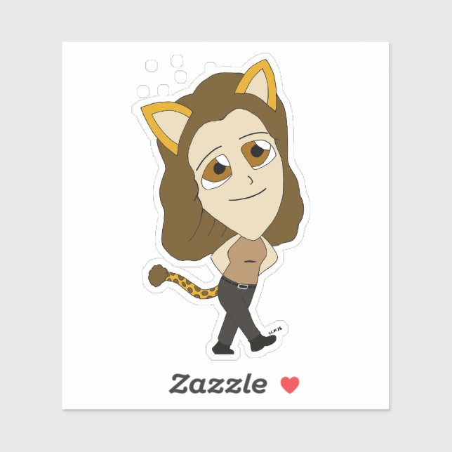 chibi catgirl   sticker (Sheet)