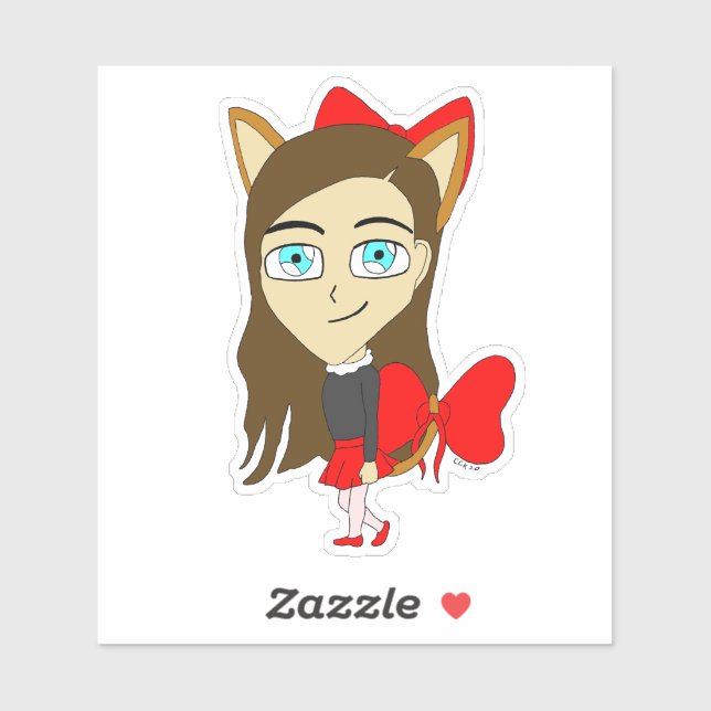 chibi catgirl     sticker (Sheet)