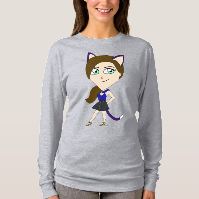 chibi catgirl   T-Shirt (Front)