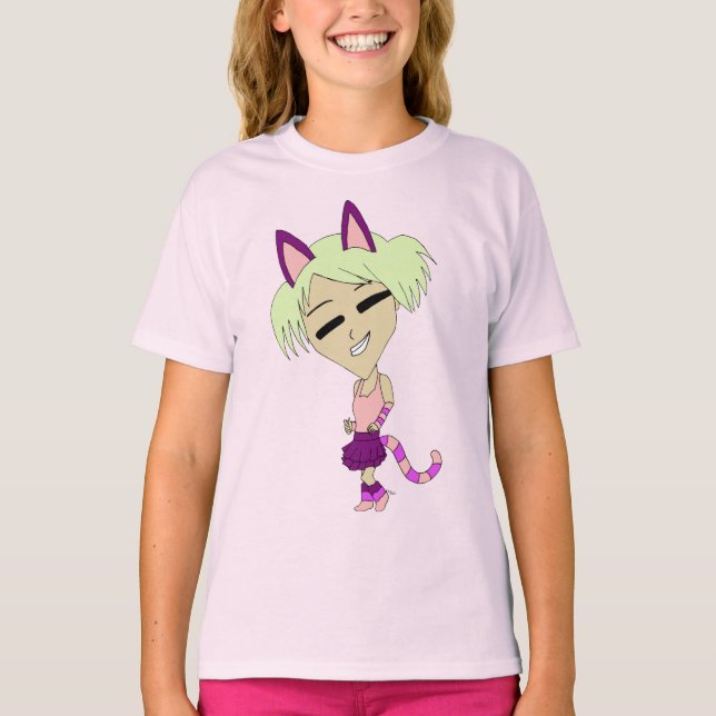 chibi catgirl   T-Shirt (Front)