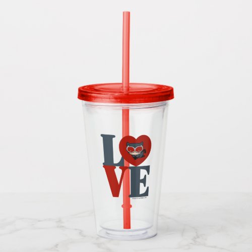 Chibi Catwoman LOVE Acrylic Tumbler