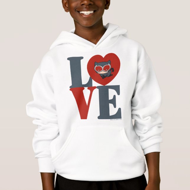 Chibi Catwoman LOVE Hoodie (Front)