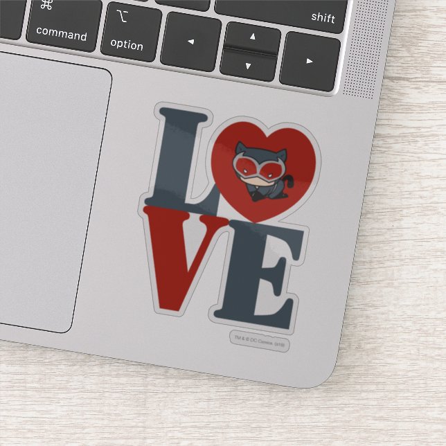Chibi Catwoman LOVE Sticker (Detail)