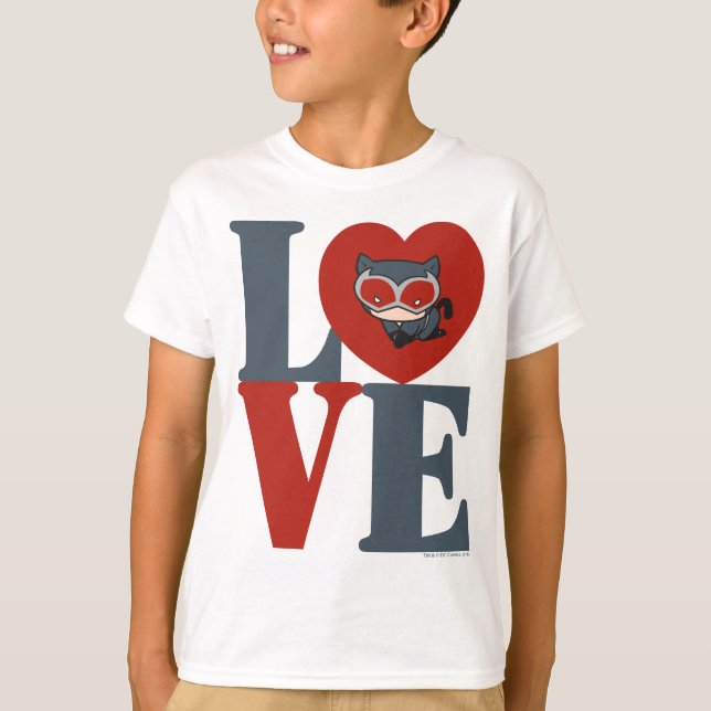 Chibi Catwoman LOVE T-Shirt (Front)