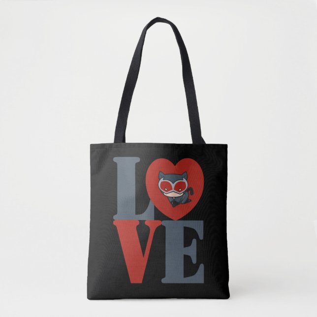 Chibi Catwoman LOVE Tote Bag (Front)