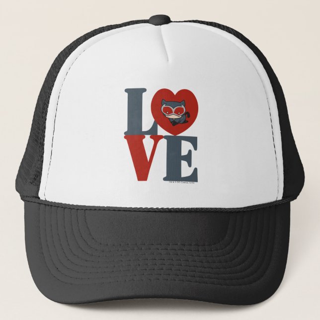 Chibi Catwoman LOVE Trucker Hat (Front)