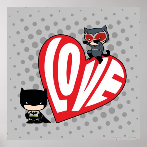 Chibi Catwoman Pounce on Batman 2 Poster