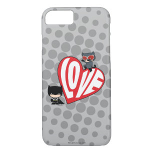 Chibi Catwoman Pounce on Batman iPhone 8/7 Case