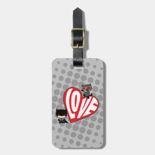 Chibi Catwoman Pounce on Batman Luggage Tag