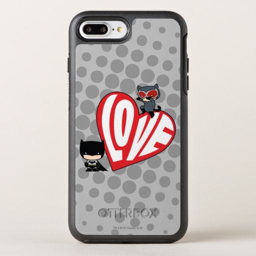 Chibi Catwoman Pounce on Batman OtterBox Symmetry iPhone 8 Plus/7 Plus Case