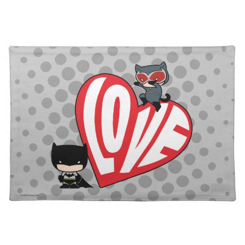 Chibi Catwoman Pounce on Batman Placemat