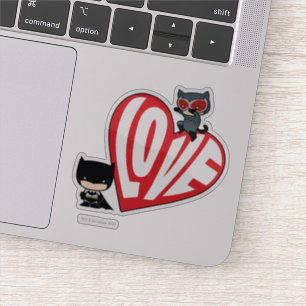 Chibi Catwoman Pounce on Batman Sticker