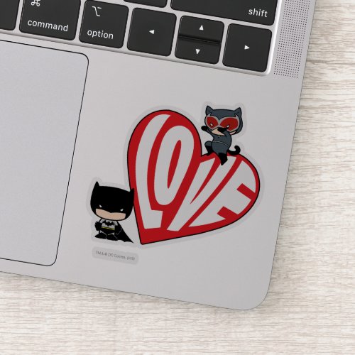 Chibi Catwoman Pounce on Batman Sticker