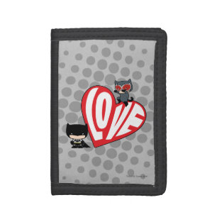 Chibi Catwoman Pounce on Batman Trifold Wallet